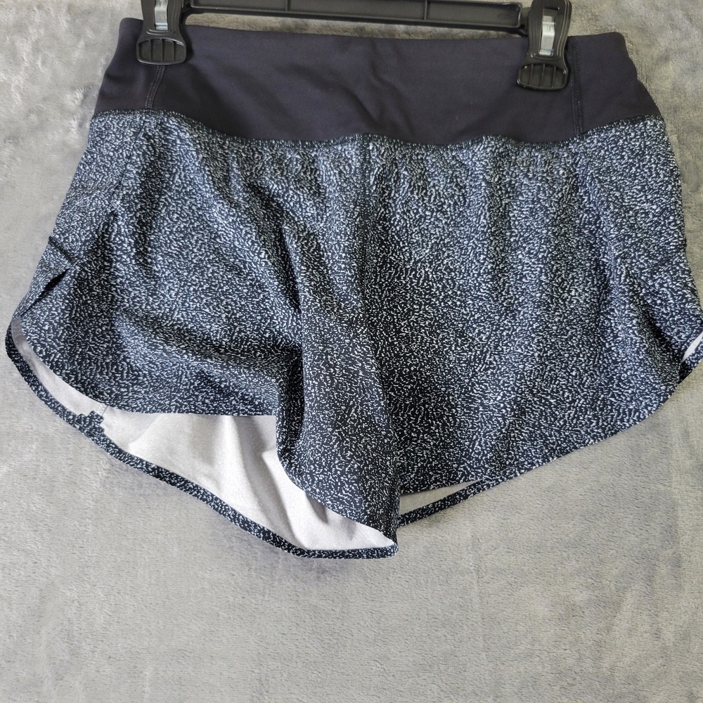 Athleta Run With It 3 Inch Short XS Black White Speckled Print Running Athletic